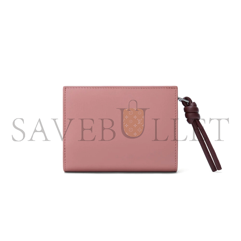 L0ew* KNOT COMPACT WALLET IN SHINY NAPPA CALFSKIN CEM1NCWX01 (11.4*8.5*3cm)